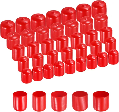 Miniatura 65 de uxcell 100 tapas redondas de goma para extremos de goma, tapas protectoras de rosca de tornillo de 1/2 pulgadas, 5/8 pulgadas, 3/4 pulgadas, 7/8