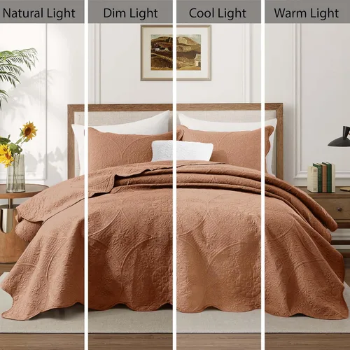 Miniatura 127 de MOONLIGHT20015 Edredón tamaño King (106 x 96 pulgadas) con 2 fundas de almohada (20 x 36 + 2 pulgadas) para todas las estaciones, juego de cama Azul