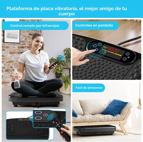 Miniatura 2 de SoftGym Waver Vibration Plate Exercise Machine for Lymphatic Drainage Weight Loss,120 Speed Levels Vibrating Platform with Resistance