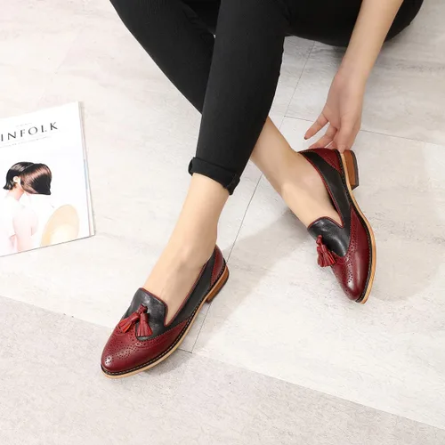 Miniatura 5 de Mona Flying - Mocasines de cuero planos informales para mujer