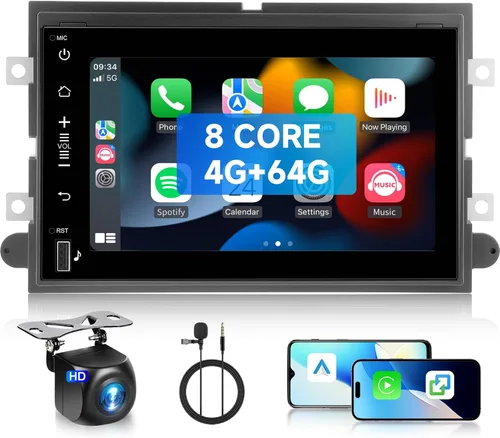Miniatura 8 de 2+64G Android 13 Radio de Coche Estéreo para Ford F150/F250/F350 2004-2014, Radio de Coche Estéreo con Pantalla Táctil de 7 Pulgadas 1080P