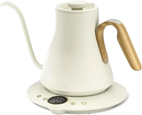 Miniatura 13 de INTASTING - Hervidor eléctrico de cuello de cisne, control de temperatura ±1℉, interior de acero inoxidable, calentamiento rápido, para café por