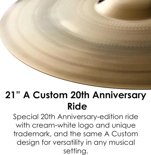 Miniatura 3 de Zildjian - Platillo personalizado para el 20 aniversario de 21 pulgadas