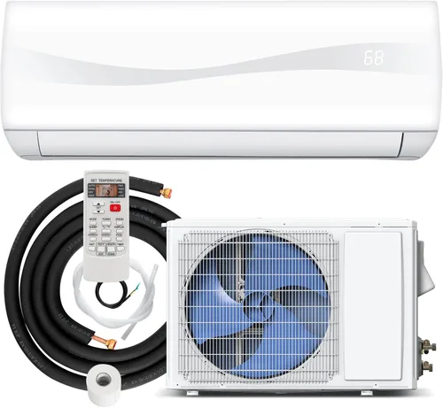 Miniatura 14 de ARLIME Mini sistema de aire acondicionado dividido/calefacción, 18000 BTU 19 SEER2 de ahorro de energía con bomba de calor de 1.5 toneladas y kit