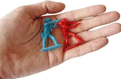 Miniatura 2 de 60 Piezas Figuras de Soldado Indio Vaquero en Varias Posturas para Cumpleaños Figuras Nativas Americanas, Kit en Miniatura de Vaquero del Salvaje