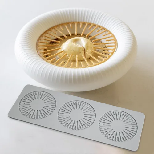 Miniatura 2 de TUKE Molde de encaje de silicona, gota de agua de 9.6 x 3.4 x 0.12 pulgadas, sin BPA, color al azar, 0.227 tazas, 1 pieza