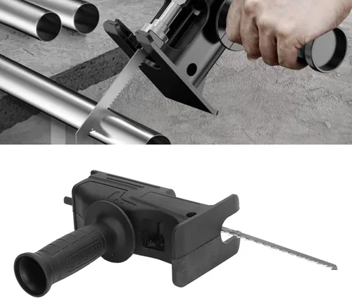 Miniatura 6 de Accesorio de sierra eléctrica para taladro – Kit adaptador de sierra recíproca con cuchillas para cortar madera, plástico, metal y tuberías