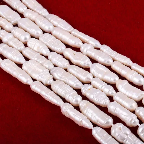Miniatura 18 de Perlas Barrocas Naturales Irregulares Cultivadas en Agua Dulce Perla Suelta para Elaboración de Collares, Pendientes, Joyería para Mujeres DIY 36 cm