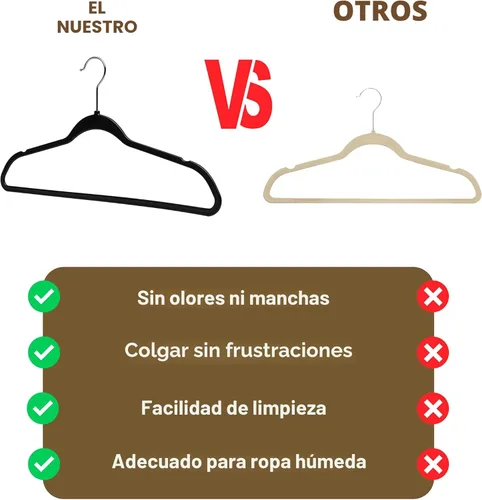 Miniatura 4 de Quality Hangers Paquete de 50 perchas de plástico para ropa, perchas delgadas sin terciopelo con gancho cromado giratorio de 360° y muescas