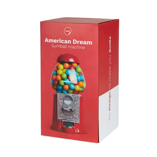 Miniatura 2 de Balvi Gumball Machine American Dream Red - Banco de monedas y dispensador para caramelos, chicles, chocolates, nueces