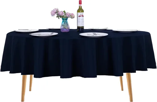 Miniatura 82 de Ascoza Paquete de 2 manteles rectangulares blancos de 60 x 84 pulgadas, tela de poliéster de 4 pies, para bodas, banquetes, restaurantes y fiestas