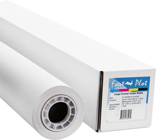 Miniatura 12 de FastPlot Banner de vinilo para exteriores, impermeable, 15 mil 14.11 oz, rollo de 24 pulgadas x 60 pies, núcleo de 2 pulgadas