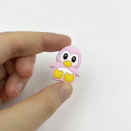 Miniatura 7 de 10 cuentas con forma de pingüino de dibujos animados de silicona, cuentas focales de pingüino, cuentas de animales, cuentas espaciadoras sueltas