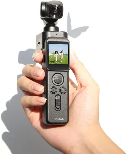 Feiyu Pocket 3 Cámara cardán desmontable inalámbrica de 3 ejes con zoom - 1/2.3 pulgadas CMOS, 130 ° FOV, 4K 60 FPS, seguimiento AI, estabilizador