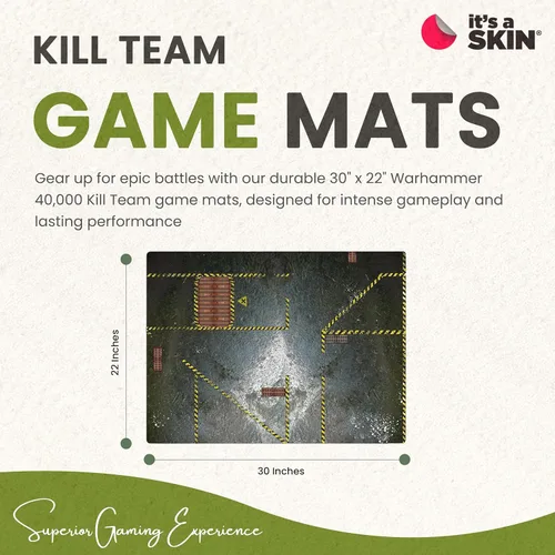 Miniatura 2 de IT'S A SKIN Tapete de juego – Juego de iniciación de mesa de 22 x 30 pulgadas – Compatible con Warhammer 40k Kill Team – Tapete de batalla