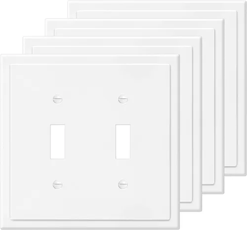 Miniatura 18 de Placa de Pared Decorativa de Borde Moderno de 1-Gang para Cubierta de Interruptor y Tomacorriente, Placa Frontal Eléctrica Dúplex Individual