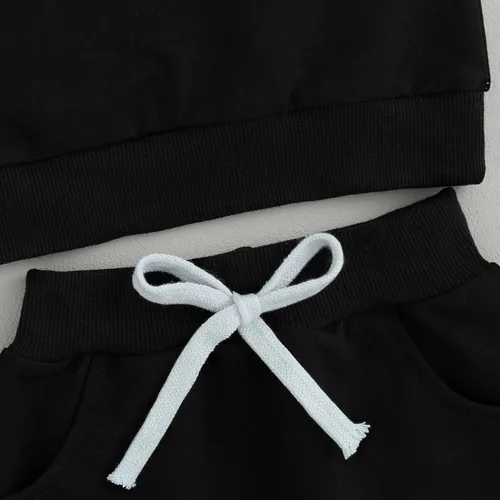 Miniatura 253 de Conjunto de ropa de otoño e invierno para bebé y niño, sudadera larga con capucha y pantalones para niños pequeños, 6, 12, 18, 24 meses, 2T
