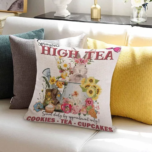 Miniatura 3 de Divertidas fundas de almohada de gnomo de Pascua, huevos de Pascua, zanahorias, divertidas fundas de almohada de 16 x 16 pulgadas, decoración
