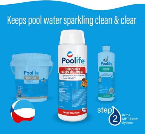 Miniatura 5 de Poolife Turbo Shock para eliminar algas, bacterias y agua turbia. Choque de piscina de hipoclorito de calcio al 78% más fuerte - Disolución rápida