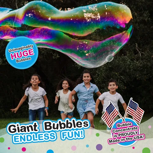 Miniatura 6 de WOWMAZING Recambio de burbujas grandes – Solución concentrada de burbujas gigantes hace 4 galones 5 bolsas para la diversión de los niños