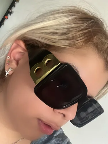 Miniatura 27 de PORADAY Gafas de sol cuadradas grandes de moda para mujeres y hombres, marco grueso negro de lujo, gafas de sol modernas con montura grande