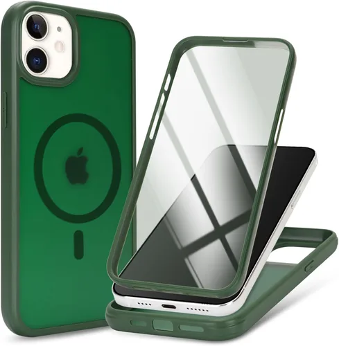 Miniatura 19 de Funda magnética para iPhone 12 mini con protector de pantalla integrado, compatible con MagSafe, para Apple 12 Mini, fundas de cuerpo completo