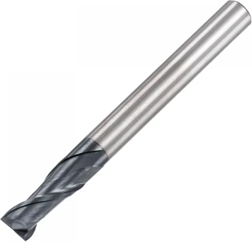 Miniatura 9 de uxcell Fresa de extremo de nariz cuadrada, punta de 0.039 in de diámetro de carburo sólido recubierto AlTiN Fresa CNC Fresa de 2 flautas en espiral