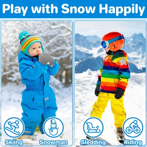 Miniatura 31 de QikQik Guantes de invierno impermeables para niños pequeños - Guantes de nieve para bebés