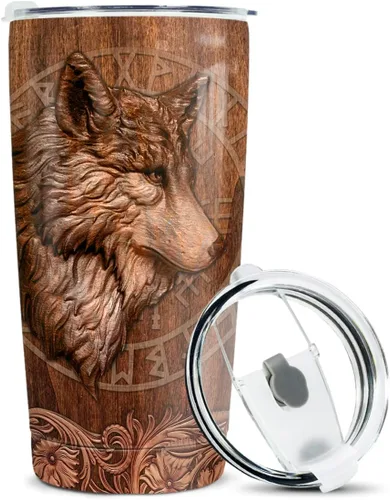 Miniatura 17 de winorax Tumbler de Dragón Estilo Metal Fossil Dragon Lover Vikingo Celta Tumblers de Acero Inoxidable 20oz Aislado Taza de Café de Viaje Regalos