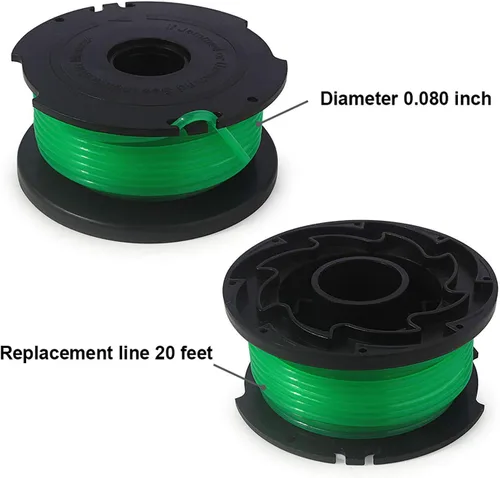 Miniatura 4 de SF-080 Carretes de repuesto para recortadora compatibles con Black Decker SF-080-BKP GH3000 GH3000R LST540 LST540B Weed Eater 20 pies 0.080 pulgadas