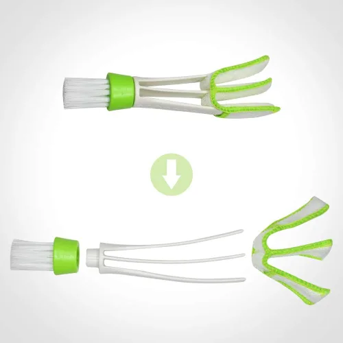 Miniatura 3 de Cepillo de limpieza multifunción para ventilación de aire del automóvil, 2 fundas de microfibra, herramientas de limpieza para teclado, ventana