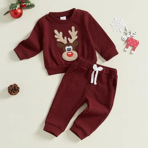 Miniatura 72 de Conjunto de camisa larga y divertida para bebé niño y niña, ropa de primera Navidad, 6, 12, 18, 24 meses, 2T