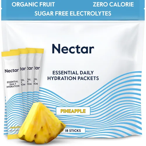 Miniatura 34 de Nectar - Sobres de hidratación - Sobres de polvo de electrolitos - Sin azúcar ni calorías - Polvo de electrolitos líquidos de frutas orgánicas