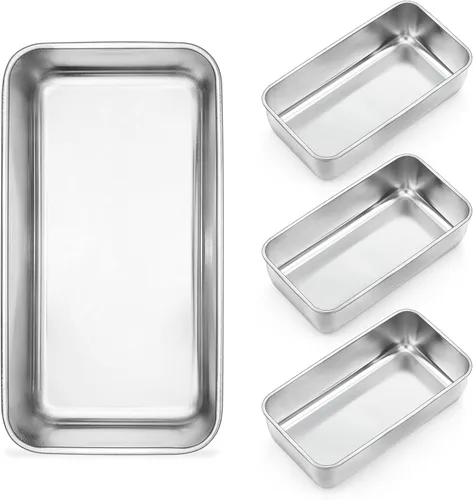 Miniatura 14 de Onader Molde para pan para hornear, sartén profunda de acero inoxidable de 9 x 5 pulgadas