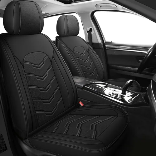 Miniatura 9 de AOOG Fundas de cuero para asiento de automóvil, ajuste universal para la mayoría de los sedanes, SUV, camiones (asiento delantero, beige)