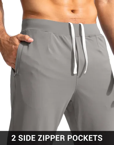 Miniatura 6 de G Gradual Pantalones de golf para hombre con bolsillos con cierre y pantalones elásticos de chándal ajustados pantalones de chándal para hombre