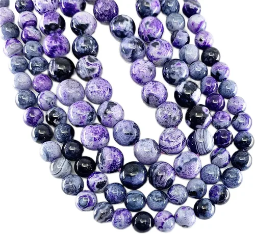 Miniatura 21 de 4 6 8 10 0.472 in cuentas de piedras preciosas naturales redondas de piedra suelta para bricolaje pulsera, collar, pendientes, joyería artesanía Azul