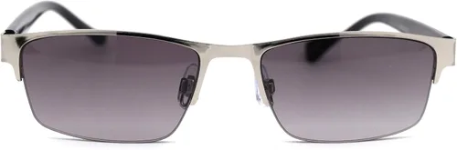 Miniatura 2 de SA106 Gafas de sol de lectura progresivas focales de media montura para hombre Plateado