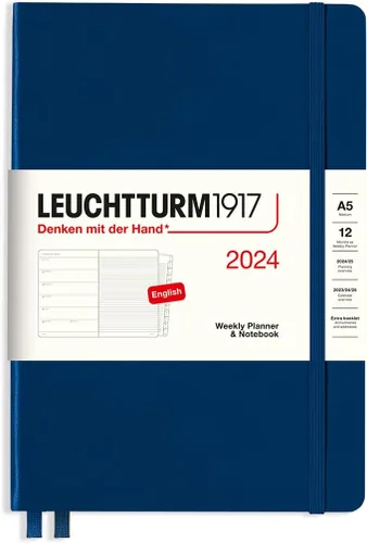 Miniatura 28 de LEUCHTTURM1917 - Agenda semanal y cuaderno 2024 con folleto adicional, tapa dura, composición (B5), verde (1 de enero - 31 de diciembre de 2024)