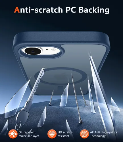 Miniatura 995 de FNTCASE Funda para iPhone 13 Pro-Max: Fundas magnéticas transparentes compatibles con Magsafe Slim anti amarillamiento protección contra caídas