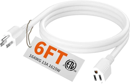 Miniatura 27 de HUANCHAIN Cable de extensión para interiores y exteriores, 50 pies, impermeable, calibre 16/3, flexible, resistente, cable de extensión para Amarillo
