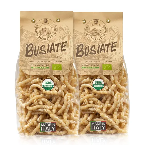 Miniatura 10 de Morelli - Pasta en espiral orgánica de sémola de trigo duro prémium de Italia, rica en proteínas, granos antiguos, totalmente naturales, italiana