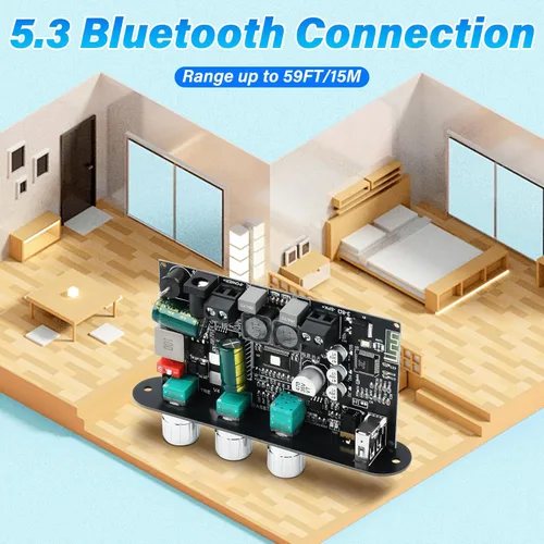 Miniatura 6 de Daakro 2 unidades ZK-1001U Mono Bluetooth Amplificador Board w/TWS, 100W Pico Power Home Audio Amplificador de Audio, Amplio Voltaje Entrada 9-24V
