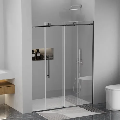 Miniatura 11 de Findepot 44-48" W x 75" H Frameless Sliding Shower Door, Shower Glass Door with 1/4" Thick Tempered Glass, Explosion-Proof Film, Easy to Clean