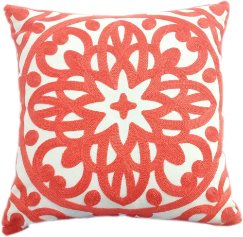 Miniatura 27 de Alysheer - Funda de almohada lumbar decorativa bordada 12" x 20", patrón de bordado clásico Boho Mandala, funda de cojín rectangular de algodón