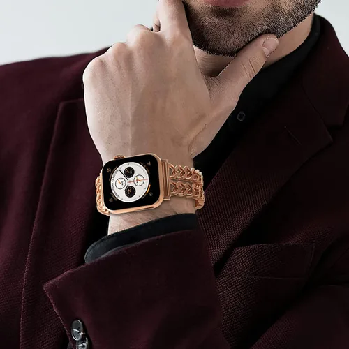 Miniatura 5 de Miimall Correa de repuesto delgada compatible con Apple Watch Band de 1.496 in 1.575 in 1.614 in 1.654 in 1.732 in 1.772 in 1.929 in, correa