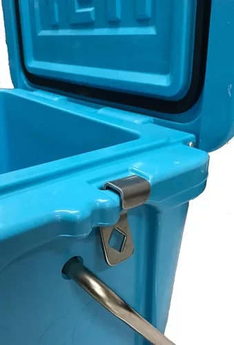 Soporte de bloqueo enfriador para Yeti Roadie 20 y RTIC 20, acero inoxidable, plata, montaje más frío