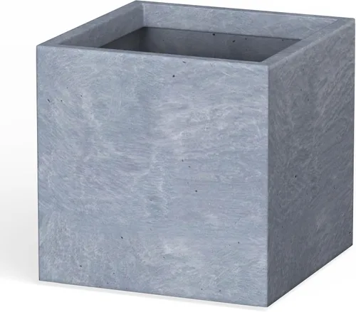 Miniatura 19 de Kante Maceta cuadrada de hormigón de 10 pulgadas para exteriores, interiores, patio, jardín, maceta grande con orificio de drenaje y tapón de goma