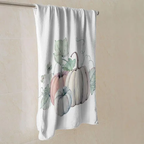 Miniatura 8 de Toalla de mano con diseño de calabaza y otoño, para la cara, 27.5 x 15.7 pulgadas, microfibra de secado rápido, suave, absorbente, para baño, playa