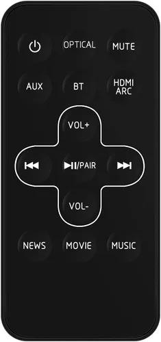 Miniatura 2 de Reemplazo de control remoto para TCL Alto 5 Ts5000 2.0, Alto 5+ Ts5010 2.1 canales barra de sonido de cine en casa y trabajo para Britz BZ-T2230S